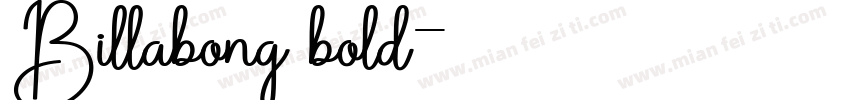 Billabong bold字体转换